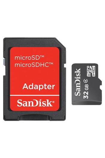 SanDisk Card de memorie MicroSDHC, 32 GB + adaptor
