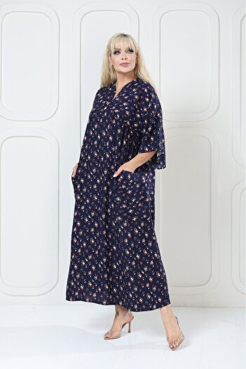 mervemoda Women's large size woven dress
