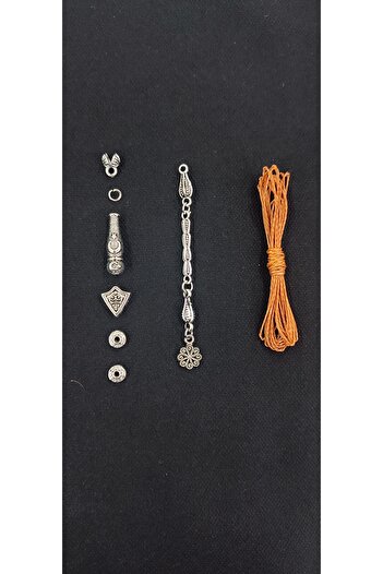 QELA COLLECTION Epoxy Natural Stone Prayer Beads Tassel Set Can Make 5 Prayer Beads