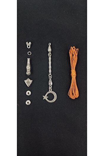 QELA COLLECTION Epoxy Natural Stone Prayer Beads Tassel Set Can Make 5 Prayer Beads