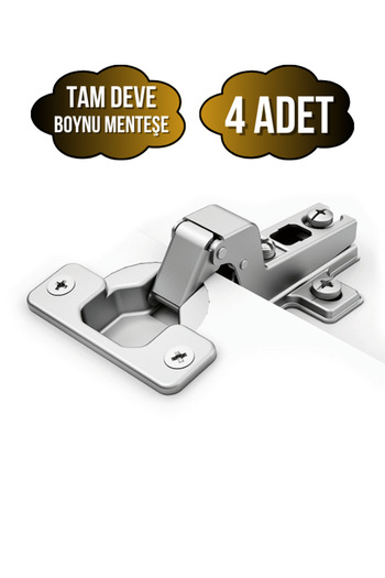 YENİLER Full Super Camel Cabinet Door Hinge Stone Hinge(Full Super Camel Hinge)(4 Pcs)