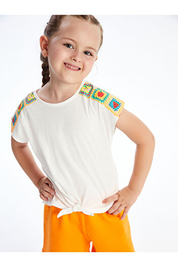 LC Waikiki Quality Parts from Çelebi Store |   Fruit Printed Girls' Blouse and Shorts 2-Piece Set