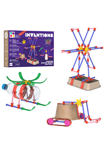 Toyi Educational and creative STEM toy, 6 years +, 92 building pieces Inventions, TOYI® kit