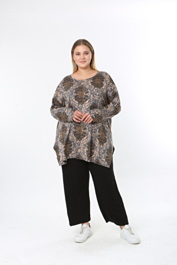 XL Modam Women's Digital Print Plus Size Tunic