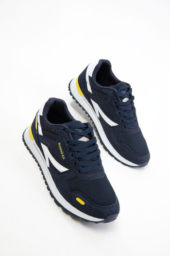 SOHO Navy Blue-Yellow Men's Sneaker 20760