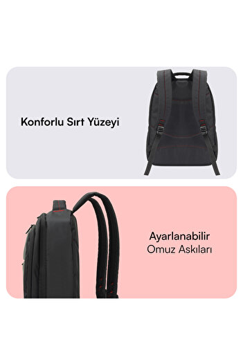Mack MCC-006 15.6" OFFICE Notebook Sırt Çantası Siyah