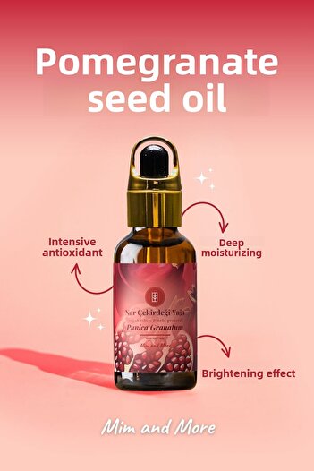 Mim and More Pomegranate Seed Oil - Cold Pressed 100% Pure Natural, 50ml