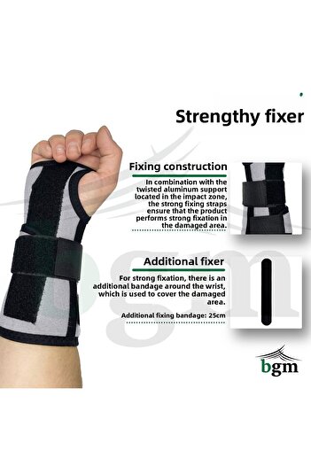 bgm Hand Wrist Splint High Quality Static Hand Wrist Splint with Metal Support Right-left Reversible