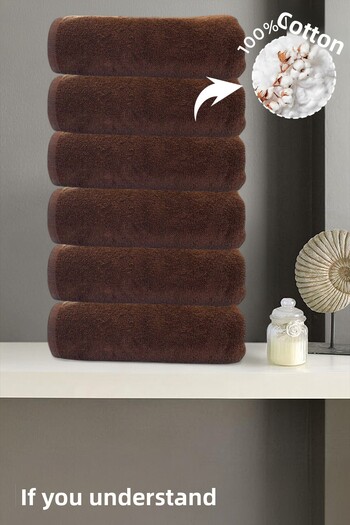 Anılsan Brown Hand Towel 225 Gr 100% Cotton 50X90 cm Spa and Hotel Towel Suitable for Daily Use