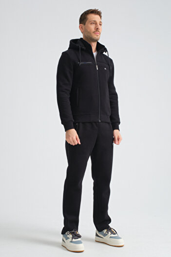 Shooter Black Premium Men's Winter Tracksuit Set - Regular Hoodie
