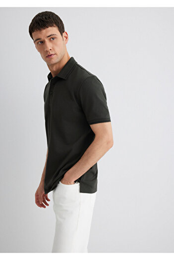 Mavi Men's Khaki Green M0612648-71587 Polo Neck T-Shirt