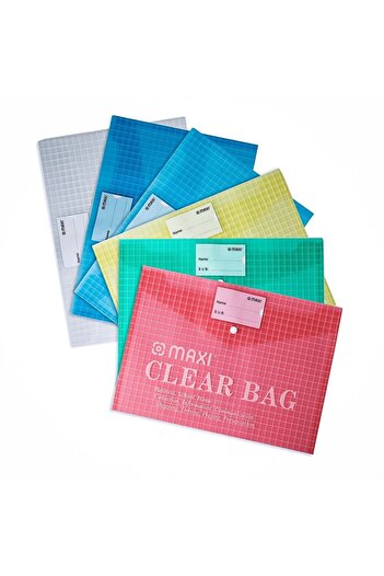 MAXİ Maxi Clear Bag 1x6 CBAST6 – Durable Transparent Organizer | 12” x 6” x 3” by CBAST