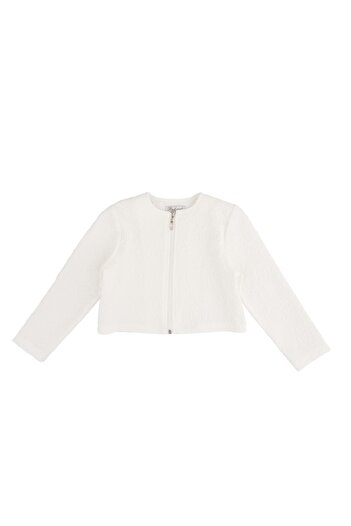 best kids Zippered Short Jacket Ecru