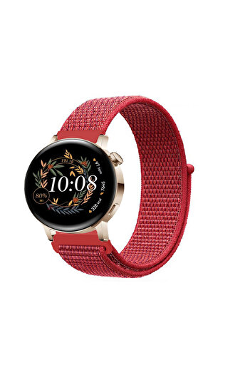 Tagomoon Huawei Watch Gt3 Elegant 42mm Spor Kumaş Desenli Cırt Cırtlı Kordon Kayış