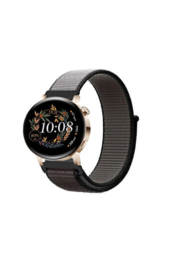 Tagomoon Huawei Watch Gt3 Elegant 42mm Spor Kumaş Desenli Cırt Cırtlı Kordon Kayış