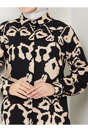 Kirazgym Viscose Patterned Tunic - Eye Patterned