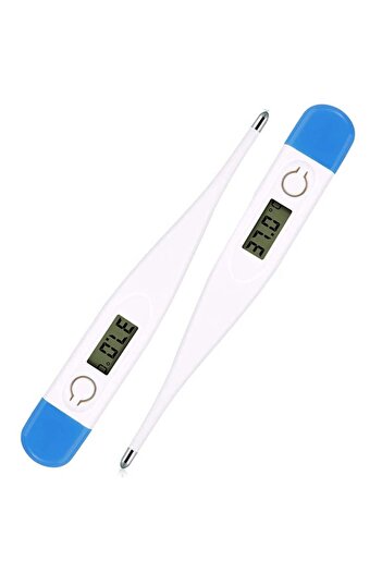 Choice 2pcs Blue 2pcs Thermometer Electronic Hard Head Oral Armpit Temperature Measurement Household Adults