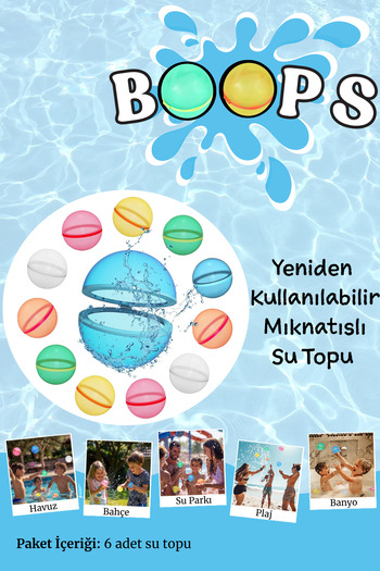 Myminibaby Boops Reusable Magnet Water Ball - 6 Pieces (Summer Water Ball Winter Snow Ball)