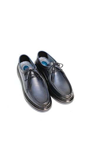 Greyybull Shoes темно-сині шкіряні чоловічі туфлі - кросівки