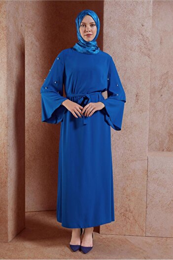 Alvina Wide Sleeve Beaded Sling Dress 4310