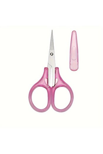 Choice Red 1pc Compact Precision Craft Scissors Sharp Stainless Steel Blades with Protective Cap, Tsa-Appro