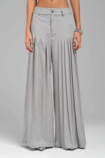 tw3 Women's Front and Back Pleated Design Pants