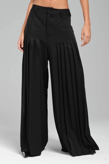 tw3 Women's Front and Back Pleated Design Pants
