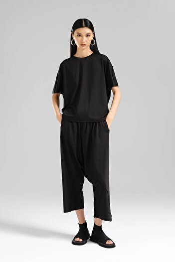 tw3 Women's Elastic Waist Knitted Fabric Design Shalwar