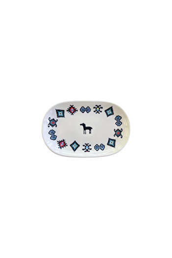 PORSER Porcelain Hitit Oval Boat Plate Set 20X13Cm 6 Pieces Tvl6Okyprs1229
