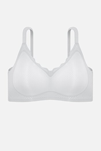 Wonna Ghost Laser Cut Seamless Bra Without Underwire - Non-Support - 2807 - Gray