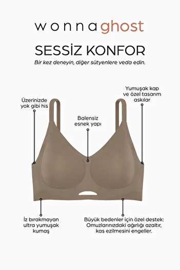 Wonna Ghost laser cut non-wired Stitch-Free bra - non-supportive - 2803 - bronze