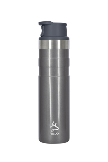 FREDO Comfort Therm Stainless Steel Metallic Gray Thermos Cup, Mug 600ml