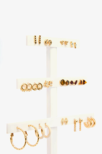 Penti Babel Gold Color Earring Set