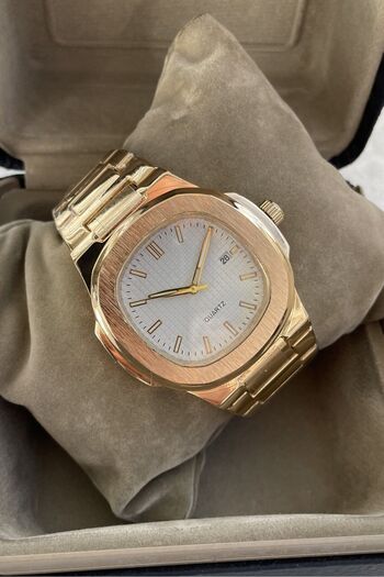 Leerybee Sınırlı Sayıda Premium Tarz Patek P Model Takvimli Erkek Kol Saati Özel Saat Kutulu