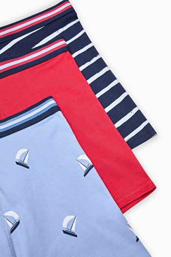 Penti Erkek Blue Sailor 3lü Çok Renkli Boxer