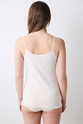 Penti Reversible Side Cotton V Neck Krem Atlet