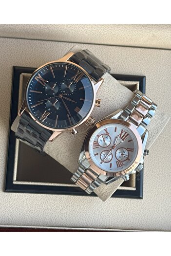 Tulpar Couple Wristwatch Metal Cord Analog Dear Watches in Special Box