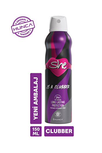She Clubber Kadın Deodorant ( 3 Adet X 150 ml )