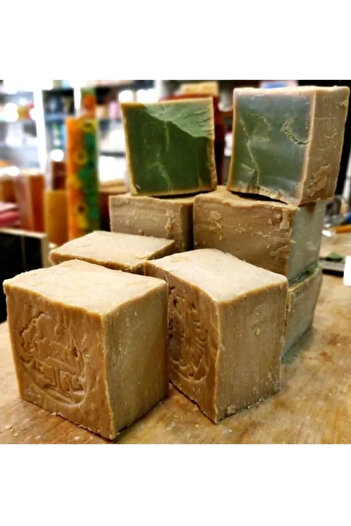 Home Aleppo Soap 6 Molds 100% Olive Oil Arabic Soap 6 Pieces Natural Skin and Hair Care 125-135 Gr