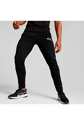 Puma Ανδρικό μαύρο αθλητικό παντελόνι Evostripe Core