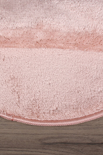 Bestekar Lunasoft Powder Oval Modern Soft Machine Washable Non-Slip Luxury 2-Piece Bathroom Mat Set
