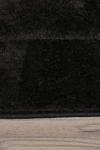 Bestekar Lunasoft Black Modern Design Non-Slip Base Soft Machine Washable Bath Mat Set of 2