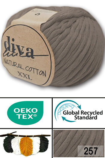 Diva İplik Diva Natural Cotton Xxl 257 Mink