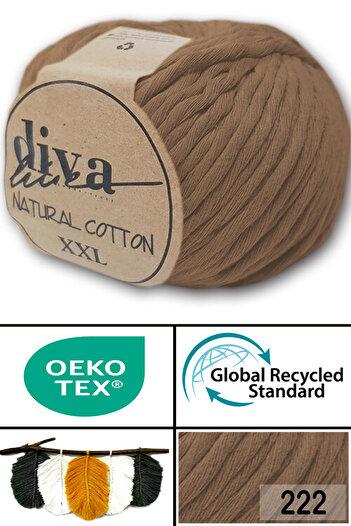 Diva İplik Diva Natural Cotton Xxl 222 Milk Coffee