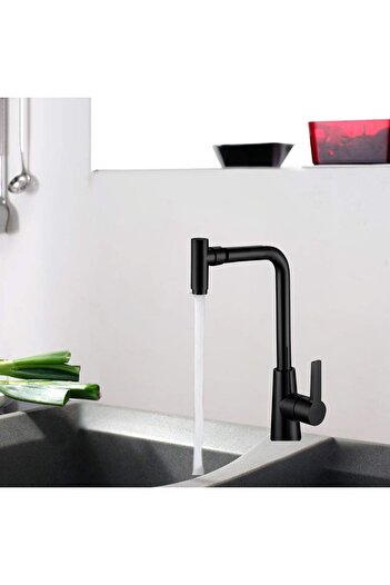 Generic ITG Wall Mounted Stainless Steel Kitchen Faucet – Matte Black, SASO Certified, 5-Year Warranty