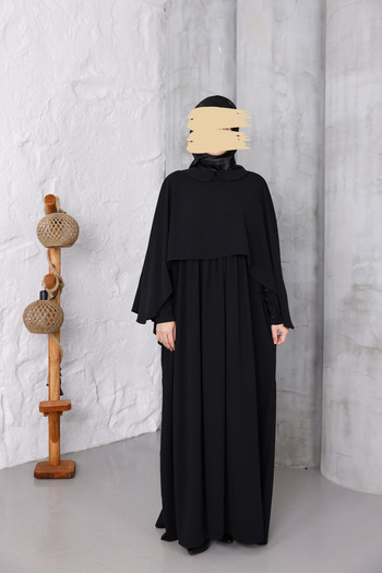 MARDİYE OFFİCİAL Medina Silk Dress with Cape