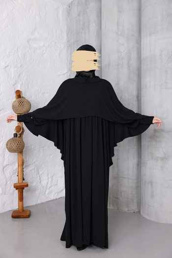 MARDİYE OFFİCİAL Medina Silk Dress with Cape