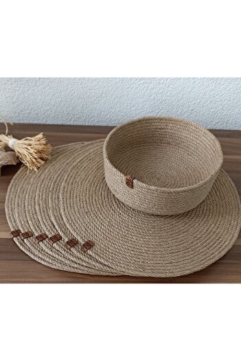 Naspar 6 Pieces of Wicker Plate / American Service 1 Piece Wicker Bread Basket
