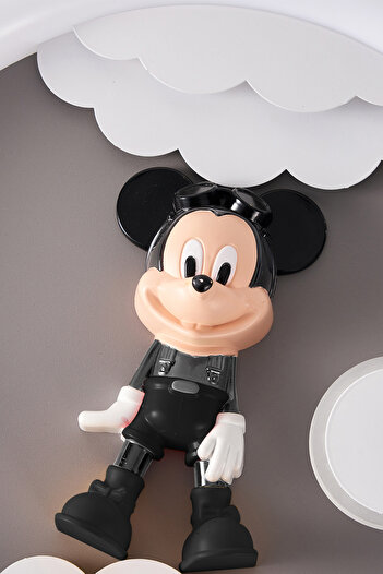 Apliqa Moddy Ledli Mickey Desenli Plafonyer Çocuk Odası Avize
