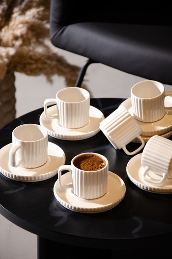 Le murano Ritz 12 Piece Coffee Cup Set for 6 People 100ml
